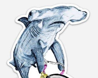 Hammerhead Sticker - Hammerhead Vinyl Sticker For Laptops, Cars, Water Bottles - High-Quality, Durable Stickers - Gift For Hammerhead Lovers