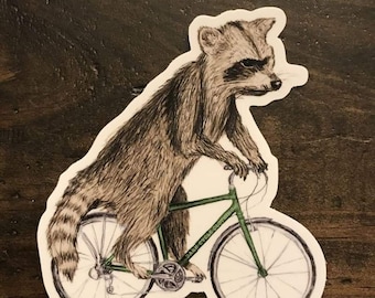 Raccoon Sticker - Raccoon Vinyl Sticker For Laptops, Cars, Water Bottles - High-Quality, Durable- Gifts For Raccoon Lovers