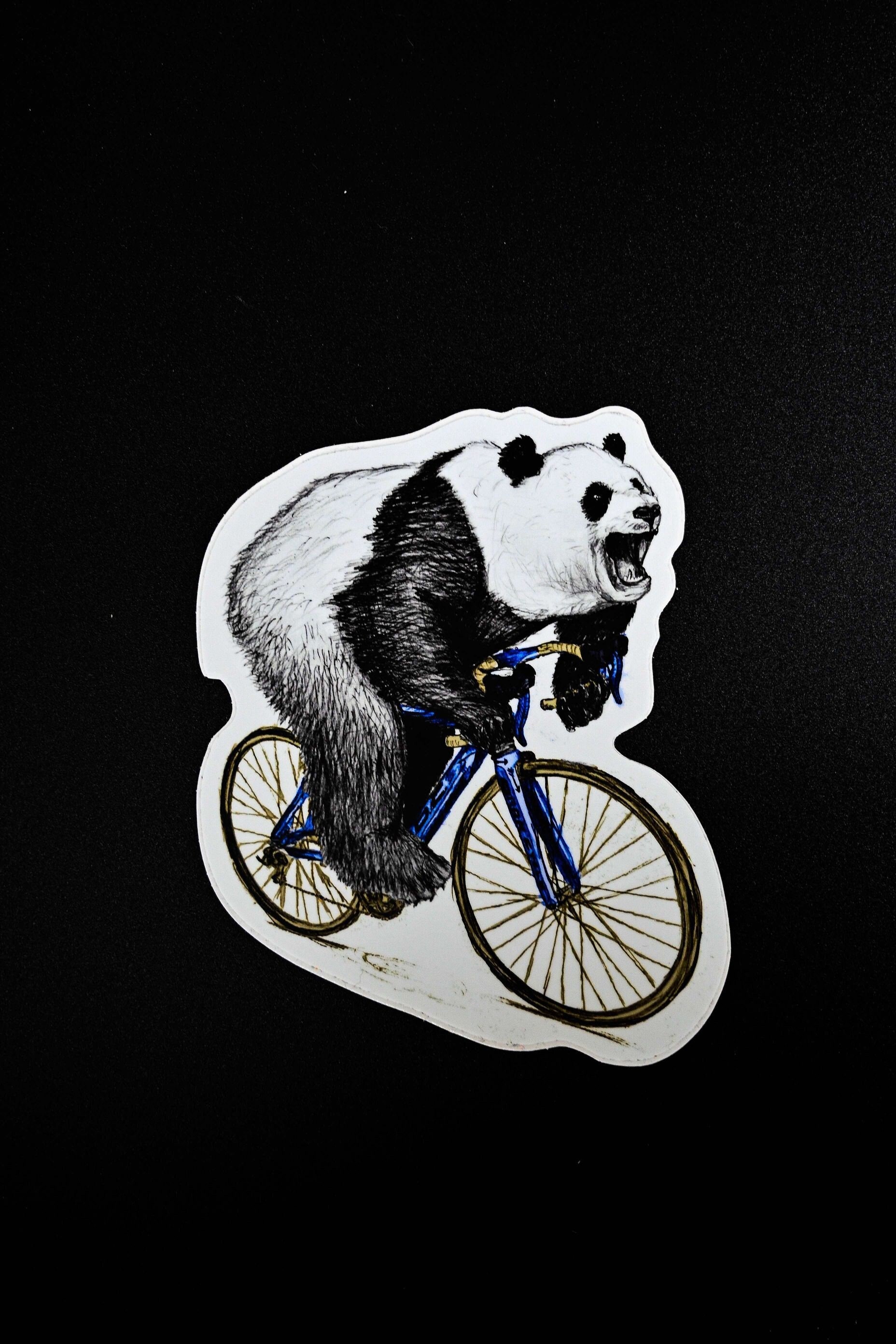 Panda Sticker - Panda Vinyl Vinyl Sticker Para Portátiles, Coches, Botellas de Agua - Pegatinas Duraderas y de Alta Calidad - Regalos Para Los Amantes de Panda