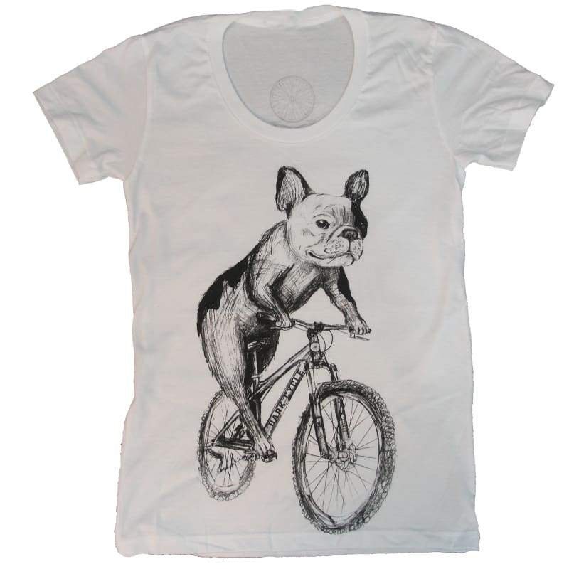 French Bulldog on a Bicycle Women's T Shirt Frenchie - Etsy