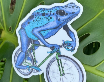 Frog Sticker - Frog Vinyl Sticker For Laptops, Cars, Water Bottles - High-Quality, Durable Stickers - Gifts For Frog Lovers