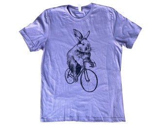 Bunny Rabbit on a Bicycle Men's T-Shirt