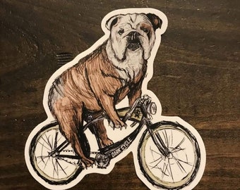 Bulldog Sticker - Bulldog Vinyl Sticker For Laptops, Cars, Water Bottles - High-Quality, Durable- Gifts For Bulldog Lovers