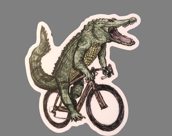 Alligator Vinyl Sticker - Florida Gator Sticker, High-Quality Stickers, Durable Stickers, Alligator Lover - Dark Cycle Clothing