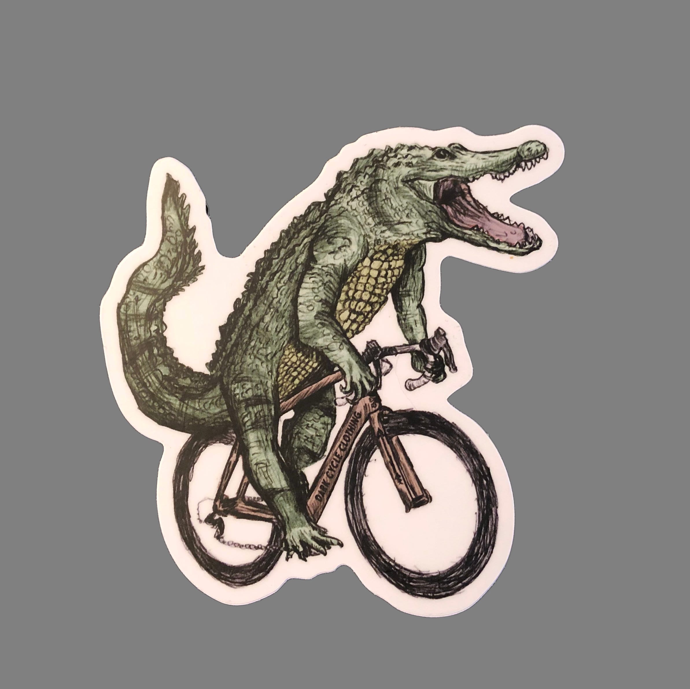 Adesivo in vinile alligatore - Florida Gator Sticker, adesivi di alta qualità, adesivi durevoli, amante dell'alligatore - Abbigliamento ciclo scuro