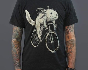Maglietta da bicicletta Axolotl: maglietta unisex serigrafata