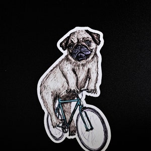 Pug Sticker - Pug Vinyl Vinyl Sticker For Laptops, Cars, Water Bottles - High-Quality, Durable Stickers - Gifts For Pug Lovers