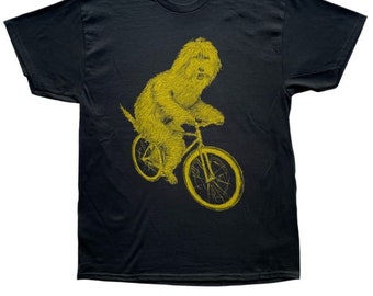 Goldendoodle Riding A Bicycle Shirt - Dark Cycle Clothing - Goldendoodle Men's/Unisex Shirts