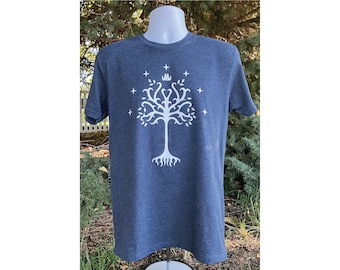 White Tree of Gondor T-Shirt the lord of the rings the hobbit screen printed SOFT! Next Level!