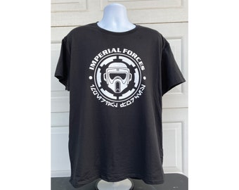 Star Wars BIKER SCOUT stormtrooper imperial cog t-shirt screen printed the mandalorian helmet Andor