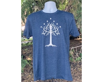 White Tree of Gondor T-Shirt the lord of the rings the hobbit screen printed SOFT! Next Level!