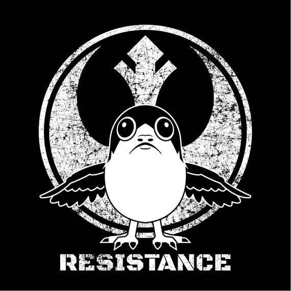 Star Wars Porg Resistance The Last Jedi T Shirt Screen Printed Etsy
