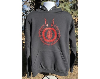 the lord of the rings the hobbit RING INSCRIPTION hooded sweatshirt hoodie rings of power