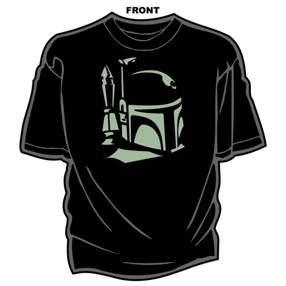 Star Wars BOBA FETT Helmet T-shirt Screen Printed All Sizes - Etsy