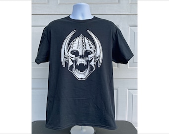 VIKING SKULL frank frazetta horror goth demon helmet horns devil t-shirt screen printed all sizes