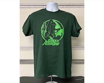 GREEN ARROW tv show t-shirt screen printed unisex ladies womens youth Oliver Queen Stephen Amell