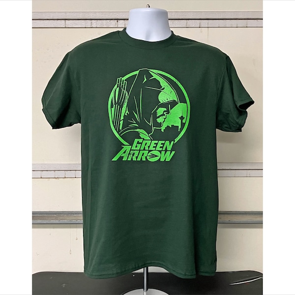 GREEN ARROW tv show t-shirt screen printed unisex ladies womens youth Oliver Queen Stephen Amell