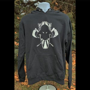 Death Dealer Frank Frazetta Inspired Hooded Sweatshirt screen printed