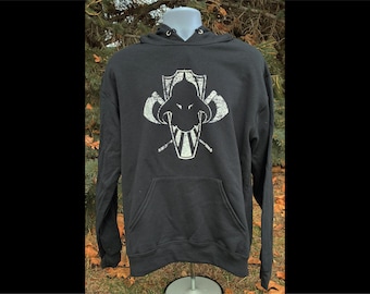 Death Dealer Frank Frazetta Inspired Hooded Sweatshirt screen printed