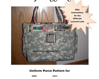 Military Uniform Purse PDF Sewing Pattern for Army ACU Air Force ABU Marine  Navy Coast Guard