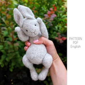 Patrón de conejo a crochet, patrón de conejo amigurumi, patrón PDF en inglés