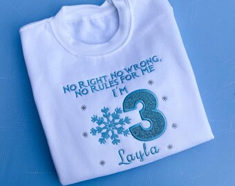 Sudadera inspirada en Frozen / Bordada / Personalizada