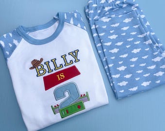 Toy Story inspiriert Geburtstags-Set | Wenn ich aufwache | Geburtstag | Geburtstagskind | Stickerei | Personalisiert