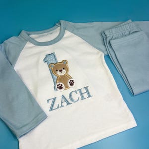 Teddy Bear Birthday Set  | Birthday set | Birthday Boy | Birthday Gift | Personalised Blue | Birthday