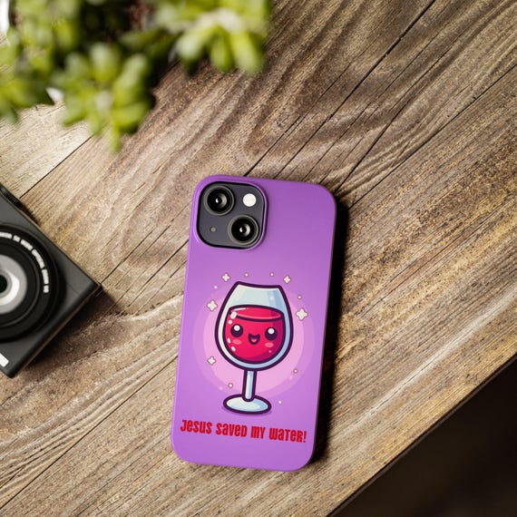Jesus Saved My Wine iPhone Case for iPhone generations 13-16