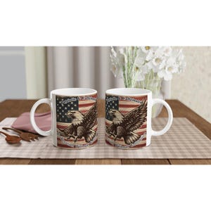 No Taxation Caffeination Mug Funny Patriotic Gift, 11oz Ceramic for USA Coffee Lovers, Veteran-Owned image 8