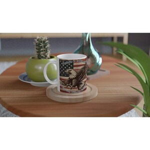No Taxation Caffeination Mug Funny Patriotic Gift, 11oz Ceramic for USA Coffee Lovers, Veteran-Owned image 10