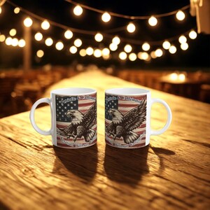 No Taxation Caffeination Mug Funny Patriotic Gift, 11oz Ceramic for USA Coffee Lovers, Veteran-Owned image 2