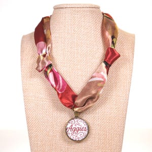 Aggie Scarf Necklace: Texas A&M Game Day Jewelry
