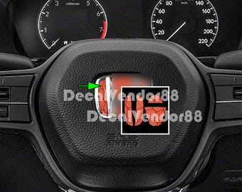 H Steering Wheel Carbon Fiber Honeycomb Vinyl Insert Set. 2006+ Models.