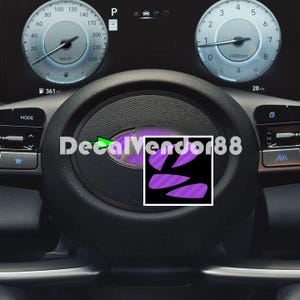 Hy Steering Wheel Carbon Fiber Vinyl Insert Set. 2024+ Models.