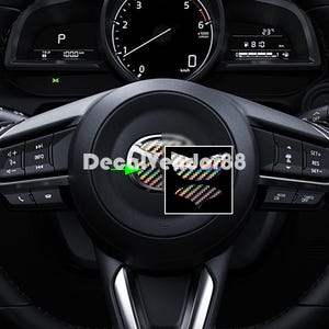 M Steering Wheel Carbon Fiber Gloss Holographic Vinyl Insert Set. 2012+ Models.