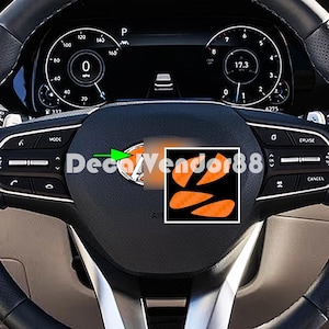 Hy Steering Wheel Carbon Fiber Vinyl Insert Set. 2019+ Models.