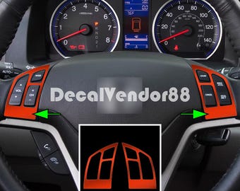 H Steering Wheel Metallic Satin Chrome Vinyl Trim Set. 2007-2011 Models.