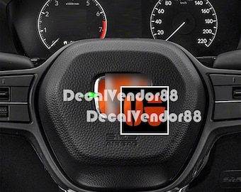 H Steering Wheel Brushed Aluminum Metallic Vinyl Insert Set. 2006+ Models.