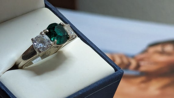 Promise ring Amazing Emerald Cz 1 Ct  Green   Rin… - image 7