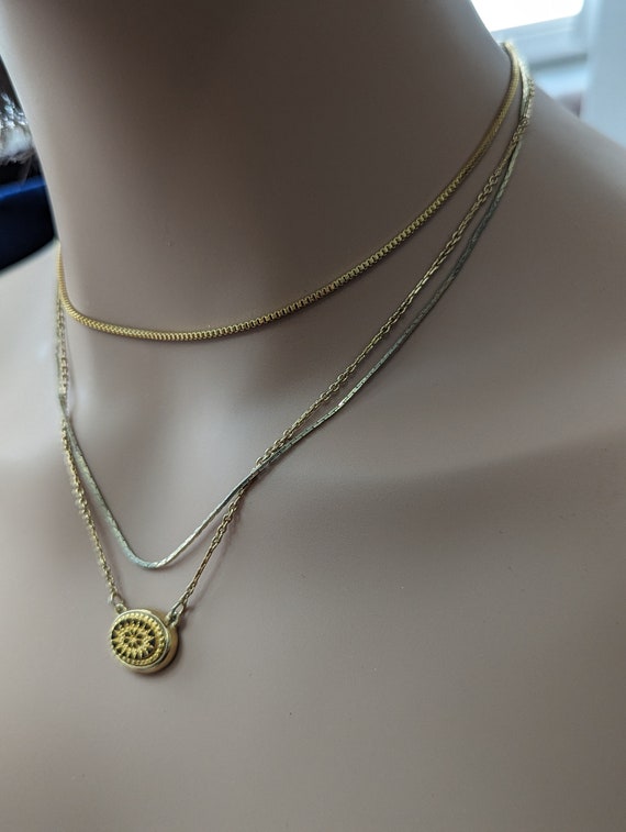 Vintage Art Chain Mix Necklace 18k gold plated 198