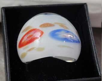 Bague Fantaisie En Verre De Murano Authentique - Neuf Avec étiquettes/emballage D'origine