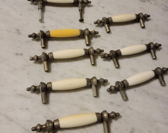 Antique Drop Handle Drawer Pull Antique Bronze Dresser Pull for Kitchen Cabinet Knobs Set of 8