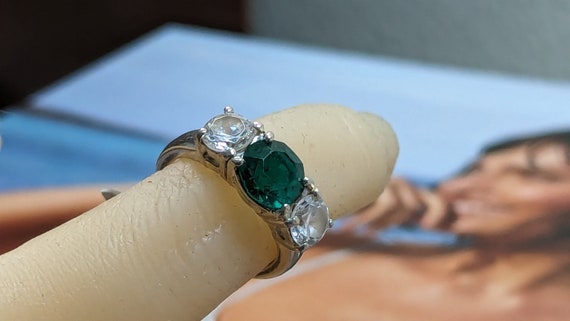 Promise ring Amazing Emerald Cz 1 Ct  Green   Rin… - image 5