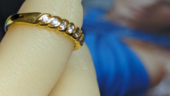 Diamond Zirconia Wedding band Stackable Ring RSC … - image 8