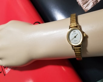 Vintage Bucherer Swiss Made Quartz 978 523 Ladies Watch Gold Filled and Bracelet Gold top Filled working