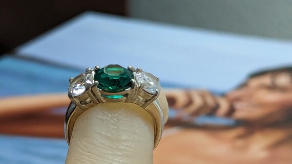 Promise ring Amazing Emerald Cz 1 Ct  Green   Rin… - image 6