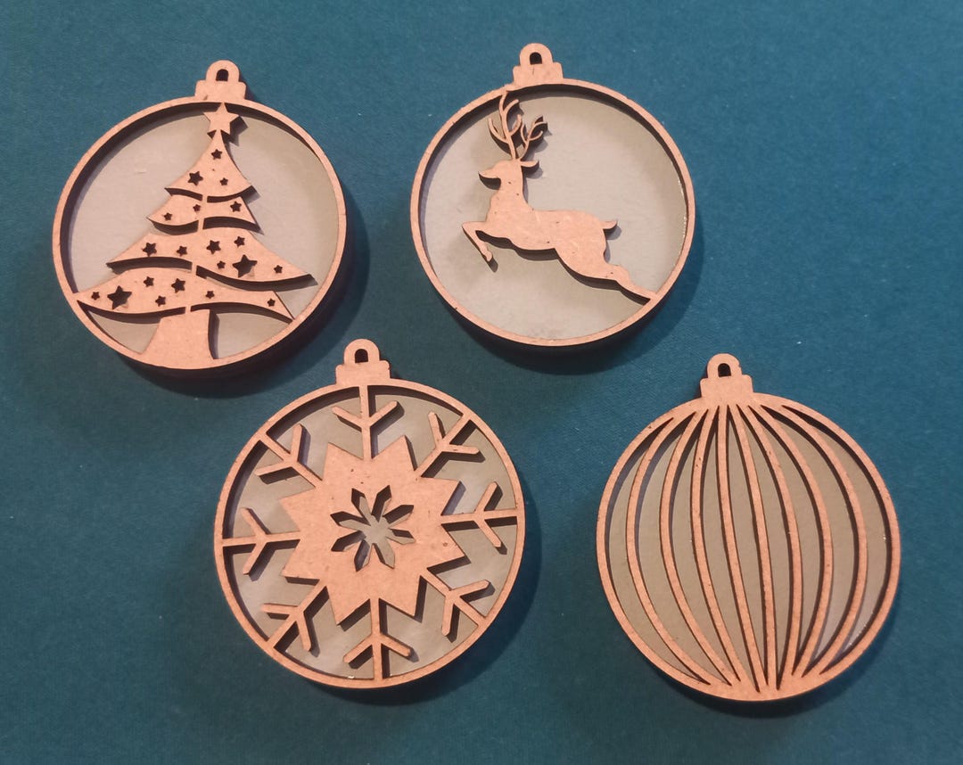 Christmas Balls, 3mm. Laser Cut Files DXF, DWG - Digital Product - Ball ...
