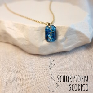 Naszyjnik z wisiorkiem, wyjątkowy prezent, złoty naszyjnik, wisiorek ze znakiem zodiaku, galaktyka, wodoodporny naszyjnik, naszyjnik ze znakiem zodiaku, wyjątkowy.