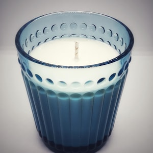Handmade lavender scented soy wax candle,